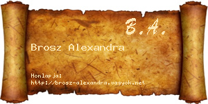 Brosz Alexandra névjegykártya