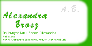 alexandra brosz business card